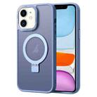 For iPhone 11 Skin Feel MagSafe Magnetic Holder Phone Case(Blue) - 1