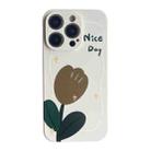 For iPhone 14 Plus Liquid Silicone Straight Edge Phone Case(Tulip) - 1