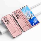 For Huawei Mate X2 Integrated Folding Hinge Phone Case with Stylus(Rose Gold) - 1