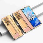 For Huawei Mate X2 Integrated Full Coverage Phone Case with Hinge(Gold+Pink) - 1