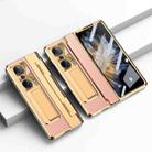 For Honor Magic Vs Integrated Full Coverage Phone Case with Hinge(Gold+Pink) - 1