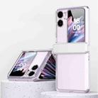 For OPPO Find N2 Flip Macaron Magnetic Hinge Three-piece Phone Case with Protective Film(Transparent) - 1