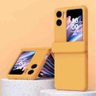 For OPPO Find N2 Flip Macaron Magnetic Three-piece Phone Case with Hinge(Orange) - 1