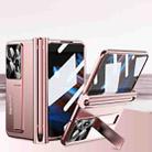 For OPPO Find N2 Integrated Metal Hinge All-inclusive Phone Case with Pen Slot(Rose Gold) - 1