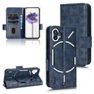 For Nothing Phone 1 Symmetrical Triangle Leather Phone Case(Blue) - 1