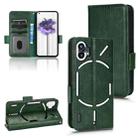 For Nothing Phone 1 Symmetrical Triangle Leather Phone Case(Green) - 1