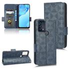 For TCL 20B Symmetrical Triangle Leather Phone Case(Blue) - 1