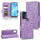 For TCL 20B Symmetrical Triangle Leather Phone Case(Purple) - 1