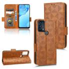 For TCL 20B Symmetrical Triangle Leather Phone Case(Brown) - 1