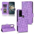 For TCL 30 XE 5G / 30 V 5G T781S Symmetrical Triangle Leather Phone Case(Purple) - 1