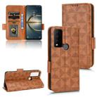 For TCL 30 XE 5G / 30 V 5G T781S Symmetrical Triangle Leather Phone Case(Brown) - 1