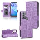 For TCL 30 SE 5G / 30E / 306 / 305 Symmetrical Triangle Leather Phone Case(Purple) - 1