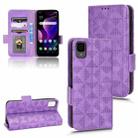 For TCL 30 Z T602DL Symmetrical Triangle Leather Phone Case(Purple) - 1