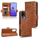 For TCL 40 R Symmetrical Triangle Leather Phone Case(Brown) - 1