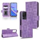 For TCL 40 SE Symmetrical Triangle Leather Phone Case(Purple) - 1