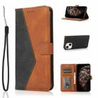 For iPhone 13 mini Dual-color Stitching Leather Phone Case(Black Brown) - 1