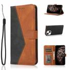 For iPhone 13 Dual-color Stitching Leather Phone Case(Black Brown) - 1