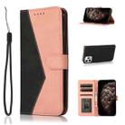 For iPhone 13 Pro Dual-color Stitching Leather Phone Case(Black Rose Gold) - 1