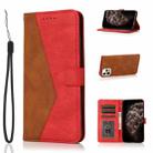 For iPhone 13 Pro Dual-color Stitching Leather Phone Case(Brown Red) - 1