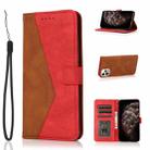 For iPhone 13 Pro Max Dual-color Stitching Leather Phone Case(Brown Red) - 1