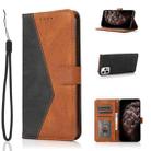 For iPhone 12 / 12 Pro Dual-color Stitching Leather Phone Case(Black Brown) - 1