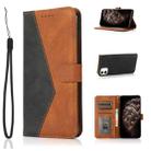 For iPhone 11 Dual-color Stitching Leather Phone Case(Black Brown) - 1