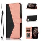 For iPhone 11 Dual-color Stitching Leather Phone Case(Black Rose Gold) - 1