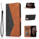 For iPhone 11 Pro Max Dual-color Stitching Leather Phone Case(Black Brown) - 1