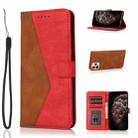 For iPhone 11 Pro Max Dual-color Stitching Leather Phone Case(Brown Red) - 1