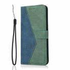 For iPhone SE 2022 / 2020 Dual-color Stitching Leather Phone Case(Blue Green) - 2