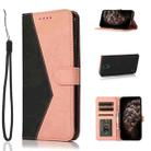 For Nokia 1.3 Dual-color Stitching Leather Phone Case(Black Rose Gold) - 1