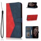 For Nokia 2.3 Dual-color Stitching Leather Phone Case(Red Blue) - 1