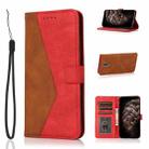 For Nokia 2.3 Dual-color Stitching Leather Phone Case(Brown Red) - 1