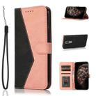 For Nokia 2.4 Dual-color Stitching Leather Phone Case(Black Rose Gold) - 1