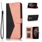 For Nokia 5.3 Dual-color Stitching Leather Phone Case(Black Rose Gold) - 1