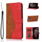 For Nokia 5.3 Dual-color Stitching Leather Phone Case(Brown Red) - 1