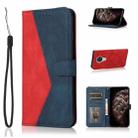 For Nokia 6.2 / 7.2 Dual-color Stitching Leather Phone Case(Red Blue) - 1