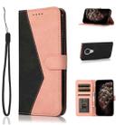 For Nokia 6.2 / 7.2 Dual-color Stitching Leather Phone Case(Black Rose Gold) - 1