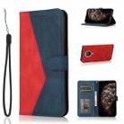 For Nokia G10 / G20 / 6.3 Dual-color Stitching Leather Phone Case(Red Blue) - 1