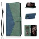 For Nokia X10 / X20 Dual-color Stitching Leather Phone Case(Blue Green) - 1