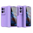 For OPPO Find N2 Macaron Magnetic Hinge Full Coverage Phone Case(Purple) - 1