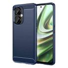 For OnePlus Nord CE 3 Brushed Texture Carbon Fiber TPU Phone Case(Blue) - 1