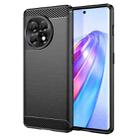 For OnePlus Ace 2V Brushed Texture Carbon Fiber TPU Phone Case(Black) - 1