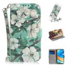 For Xiaomi Redmi Note 9 Pro 3D Colored Drawing Horizontal Flip Leather Case with Holder & Card Slot & Wallet & Lanyard(Watercolor Flowers) - 1