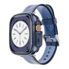 For Apple Watch Ultra 49mm Glacier Jelly Clear TPU Case Watch Band(Royal Blue) - 1