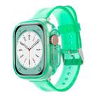 For Apple Watch Ultra 49mm Glacier Jelly Clear TPU Case Watch Band(Blue Green) - 1