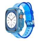 For Apple Watch Ultra 49mm Glacier Jelly Clear TPU Case Watch Band(Blue) - 1