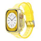 For Apple Watch Ultra 49mm Glacier Jelly Clear TPU Case Watch Band(Yellow) - 1