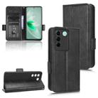 For vivo V27e / S16e Symmetrical Triangle Leather Phone Case(Black) - 1