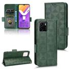 For vivo Y01 / Y15s 2021 Symmetrical Triangle Leather Phone Case(Green) - 1